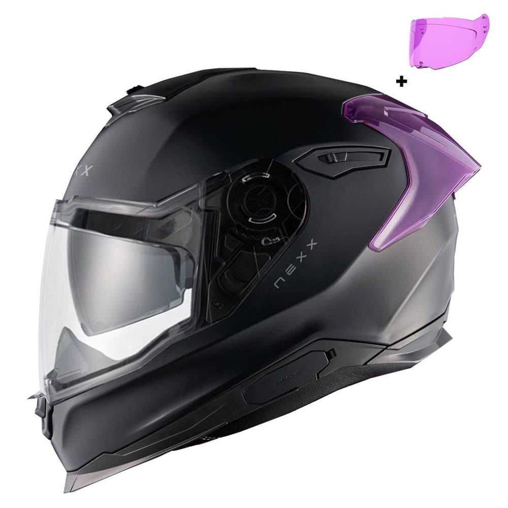 NEXX Y.100R SUBSONIC MAT SİYAH-PEMBE KASK