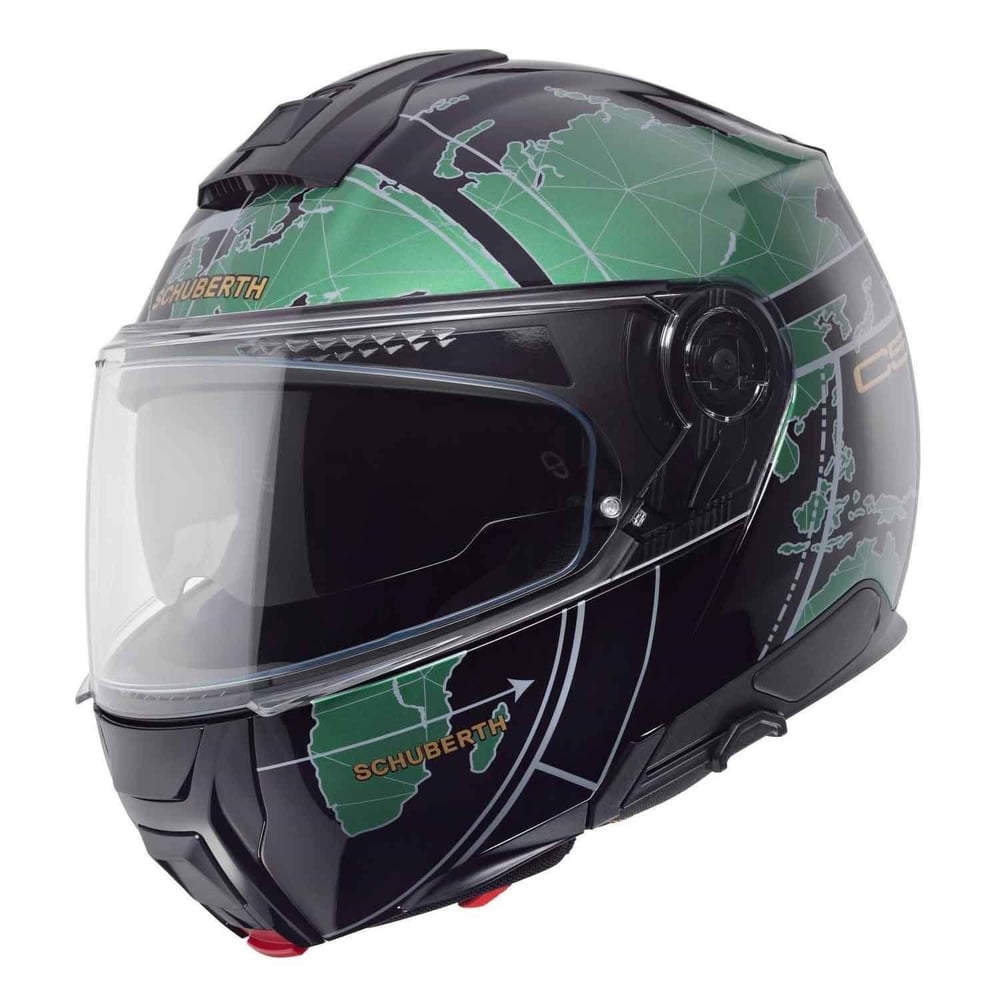 SCHUBERTH C5 GLOBE GREEN ÇENE AÇILIR MOTOSİKLET KASK