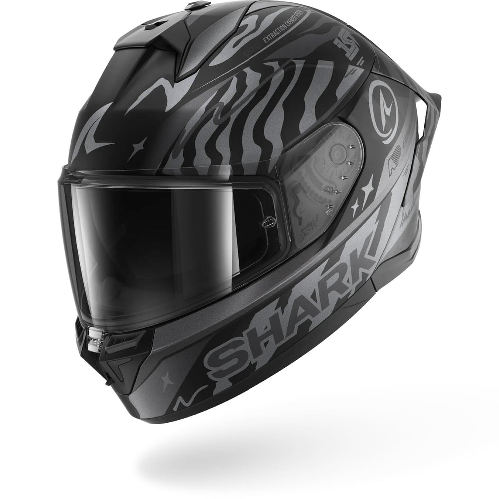 SHARK SKWAL CUP SPEED FANCY MAT SİYAH ANTRASİT GÜMÜŞ KAPALI KASK