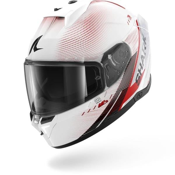 SHARK SKWAL İ3 SPEED TECH BEYAZ KIRMIZI SİYAH KAPALI KASK