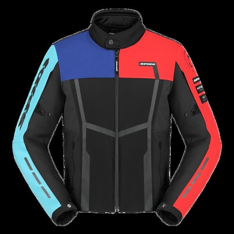 SPIDI MOTOJOY TEKSTİL CEKET SİYAH MAVİ KIRMIZI