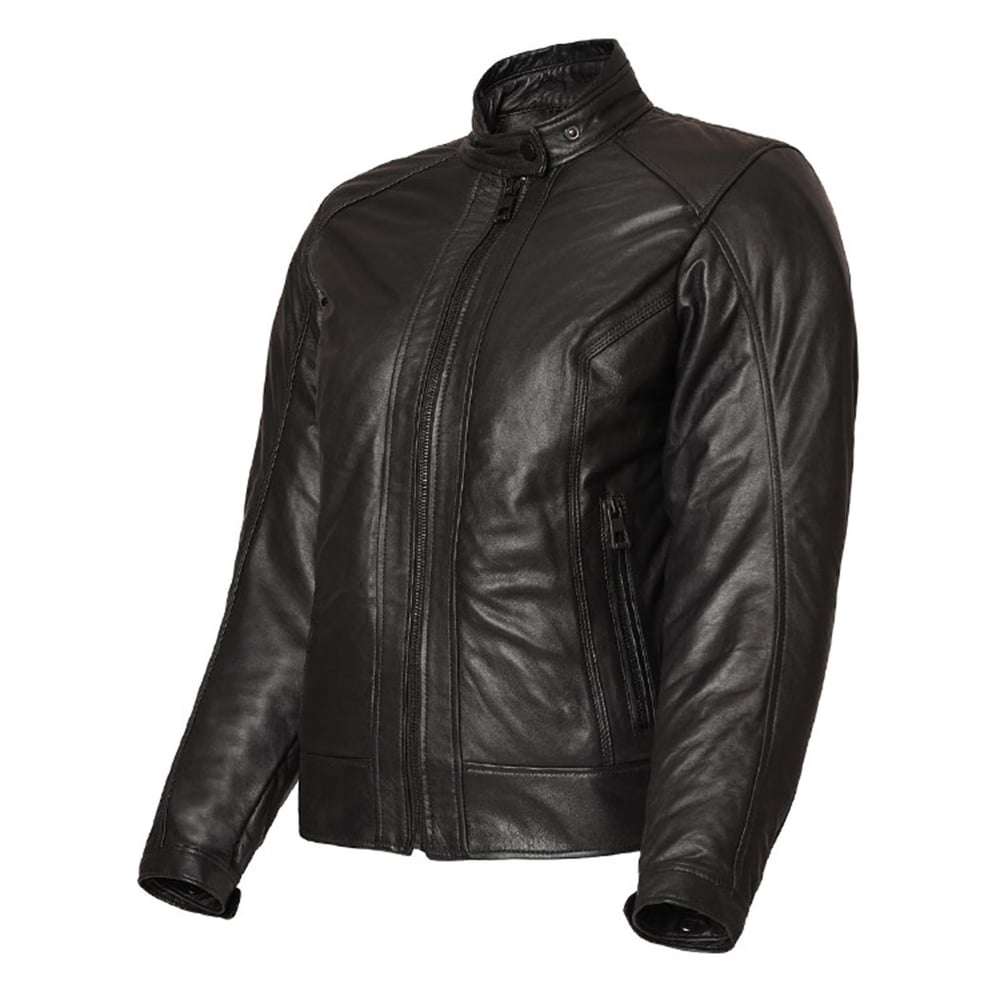 VEXO MOTO SİYAH DERİ KADIN MONT