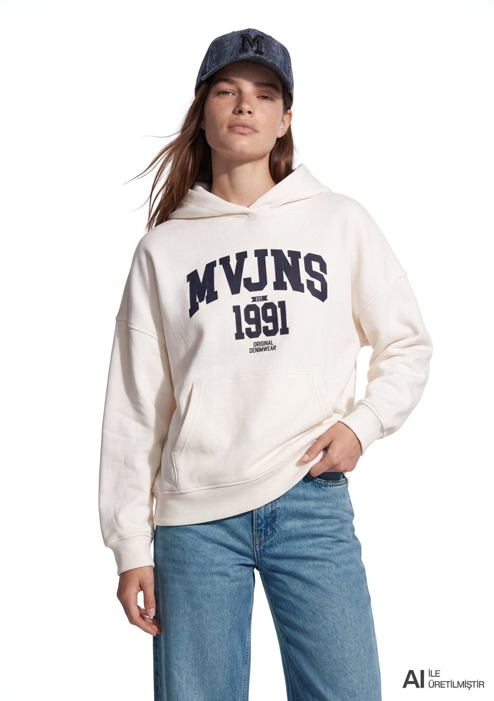 Mavi LOGO SWEATSHIRT Hindistan Cevizi Kırık Beyaz Kadın Sweatshirt M1S20141-80194