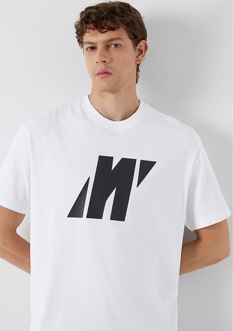 Mavi PRO LOGO TİŞÖRT Beyaz Beyaz Erkek T-Shirt M0613446-620