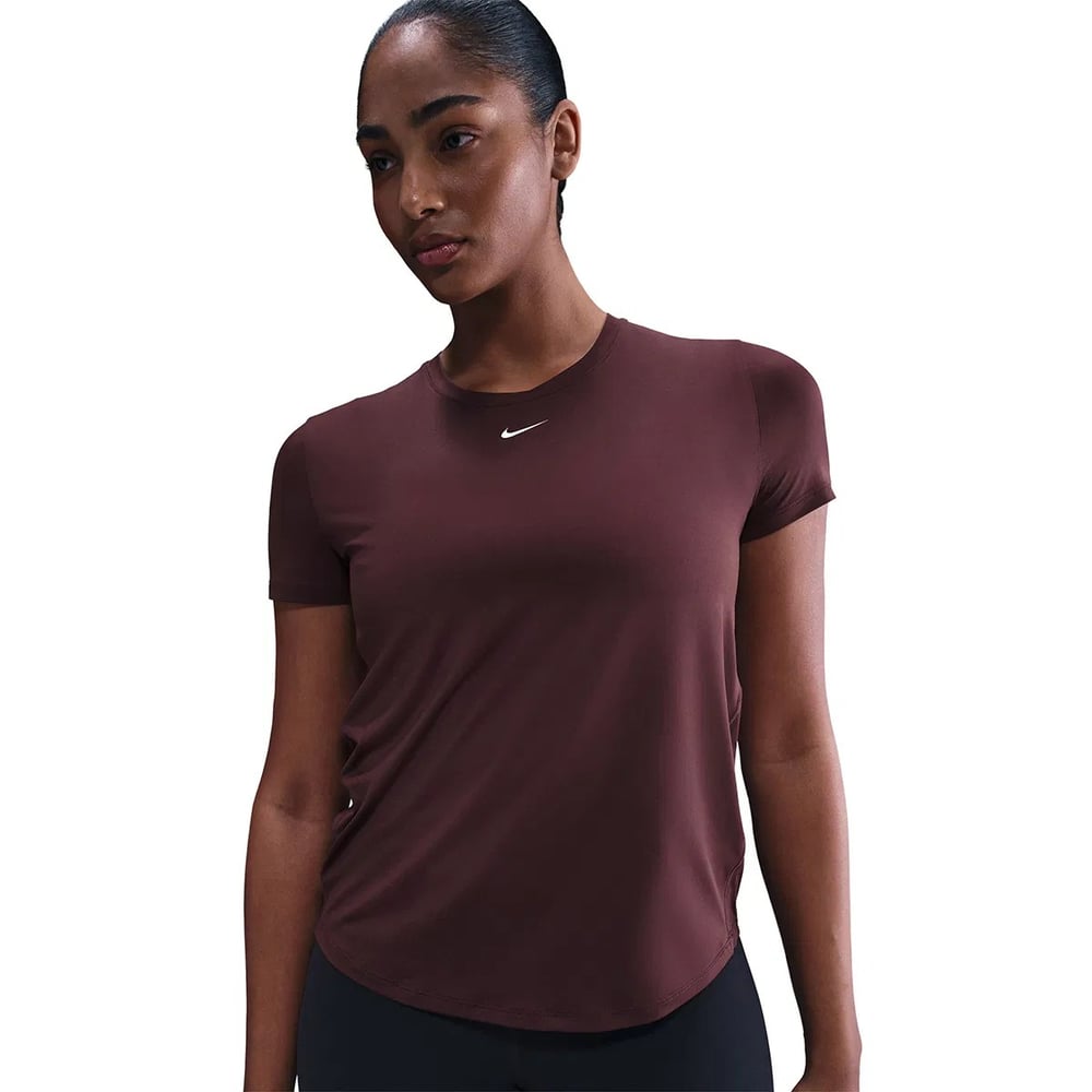 Nike W NK ONE CLASSIC DF SS TOP WT Bordo Kadın T-Shirt IB9408-652