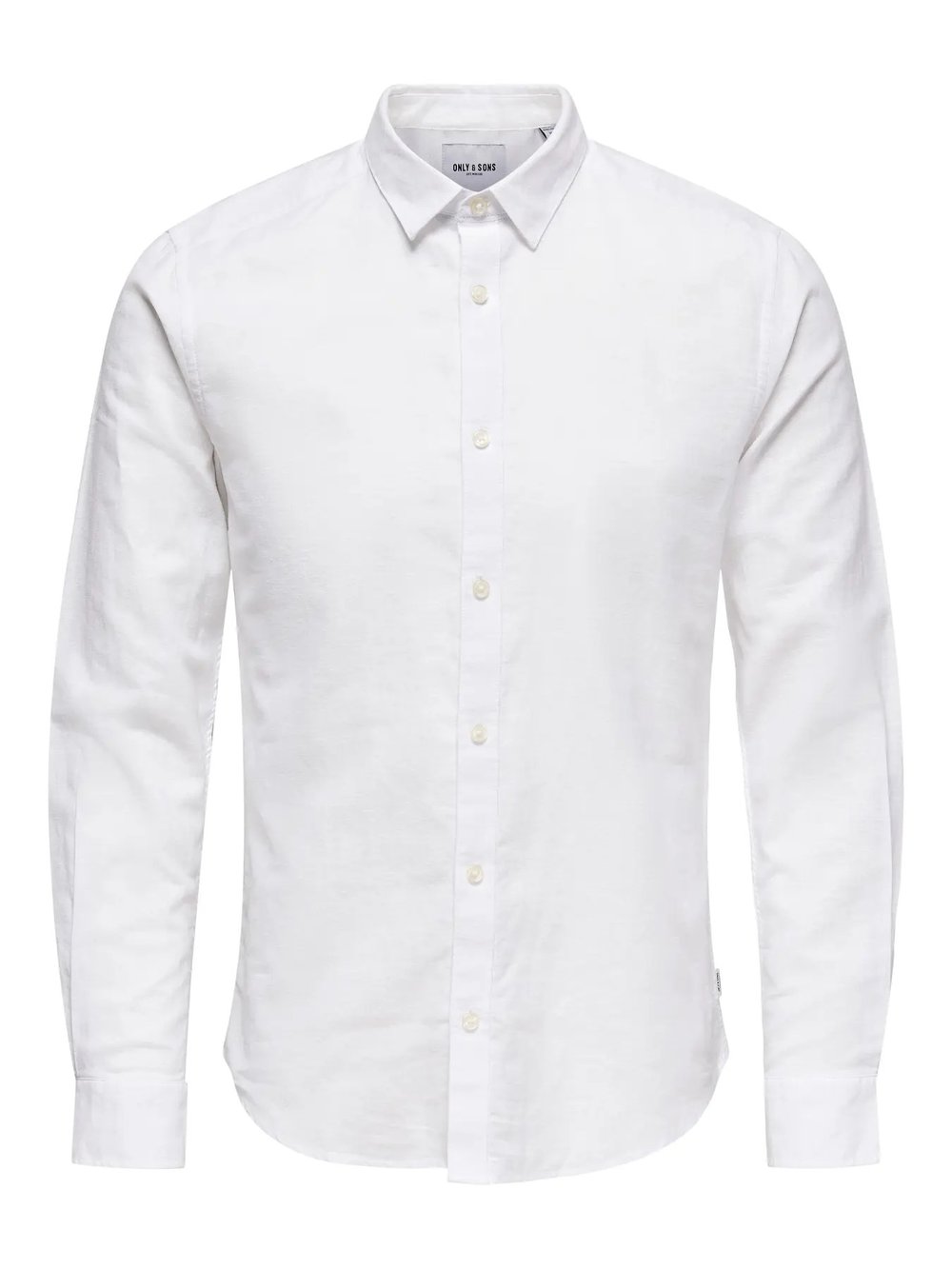 Only&Sons ONSCAIDEN LIFE LS SOLID LINEN BLEND NOOS Beyaz Erkek Gömlek 22012321