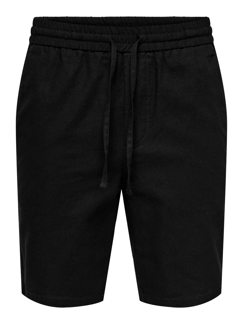 Only&Sons ONSLINUS 0007 COT LIN SHORTS NOOS Siyah Erkek Şort 22024967