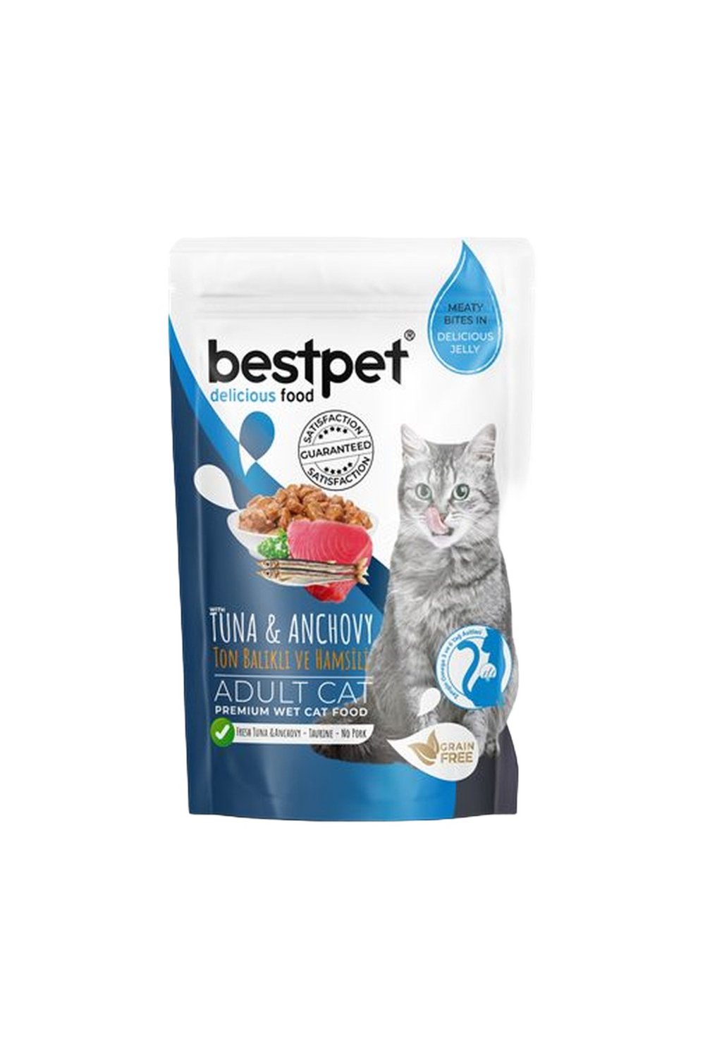 Adult Jelly Pouch Ton ve Sardalyalı Kedi Maması 85 Gr 6 Lı Paket