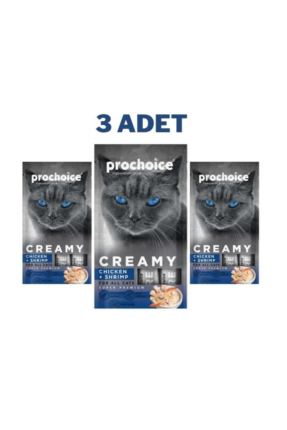 Creamy Tavuklu Karidesli Krema Kedi Ödülü 4x15 Gr 3 Adet