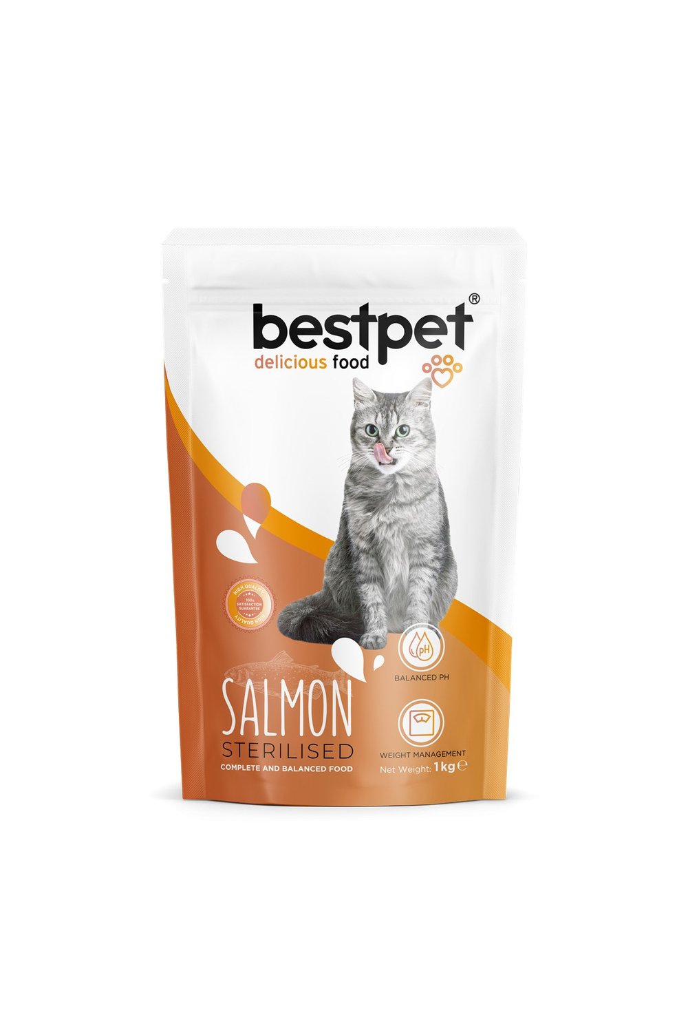 Yetişkin Kısırlaştırılmış Kediler İçin Somonlu Kuru Mama 1 kg