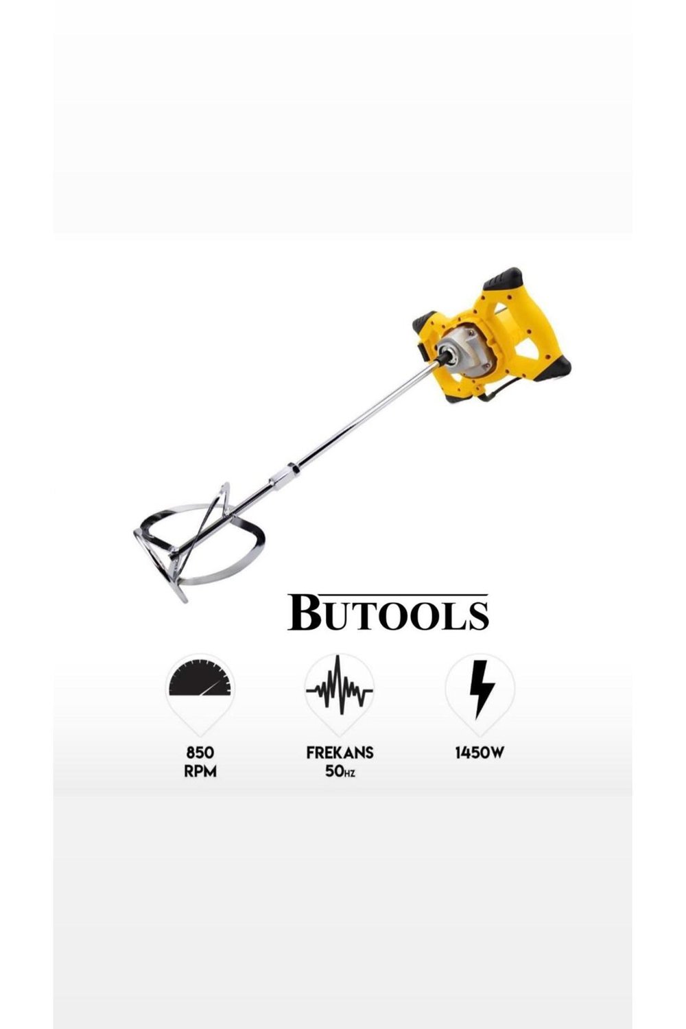 1450W Elektrikli Harç & Boya Karıştırıcı Mikser – 850 RPM