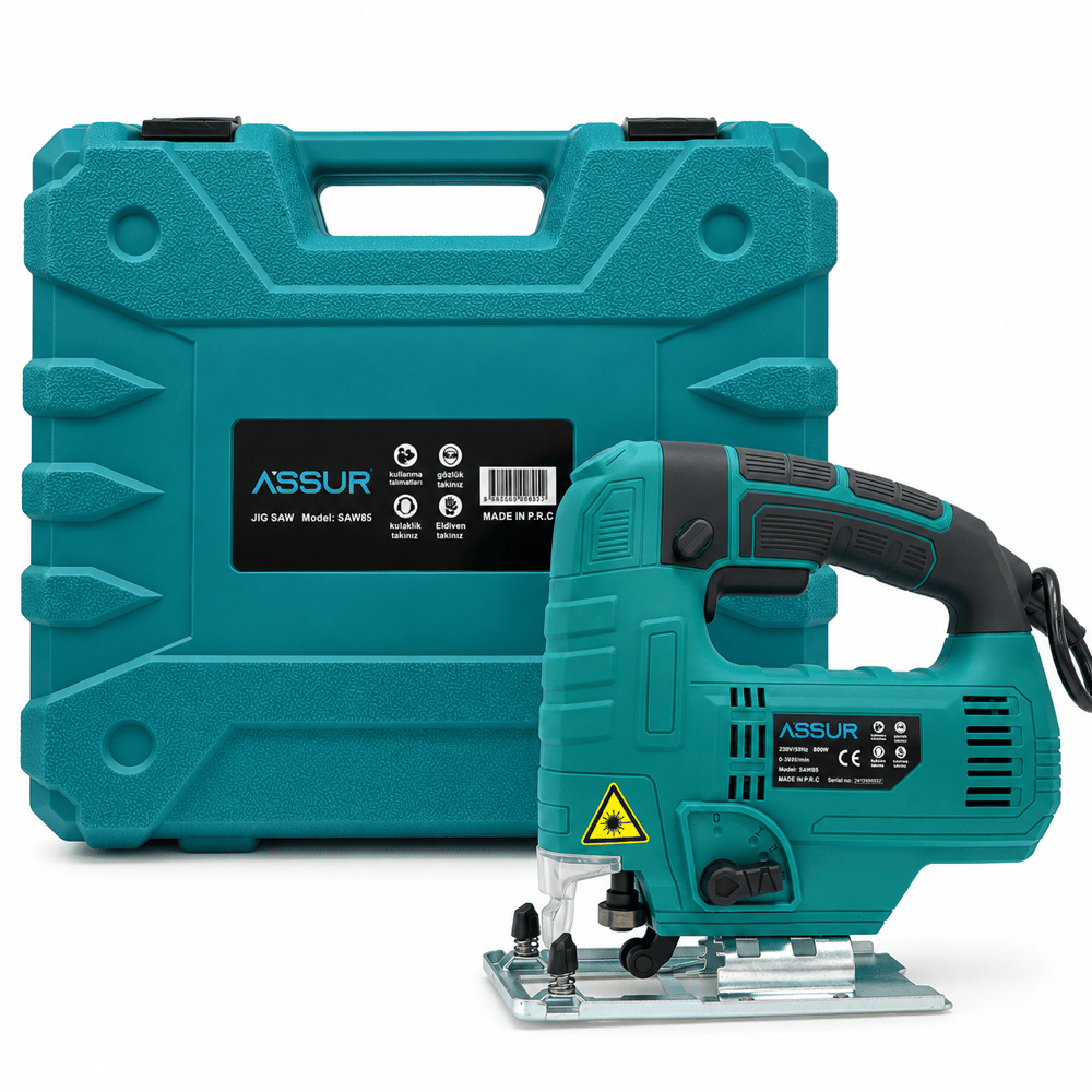 ASSUR SAW85 800W Lazerli Profesyonel Dekupaj Testere 0-3000 Devir Çantalı
