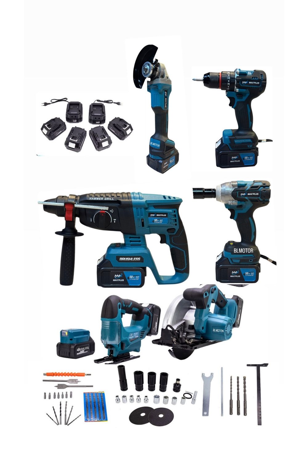 FIRÇASIZ 7 Lİ SET MATKAP TAKIMI 58 W 05 AH