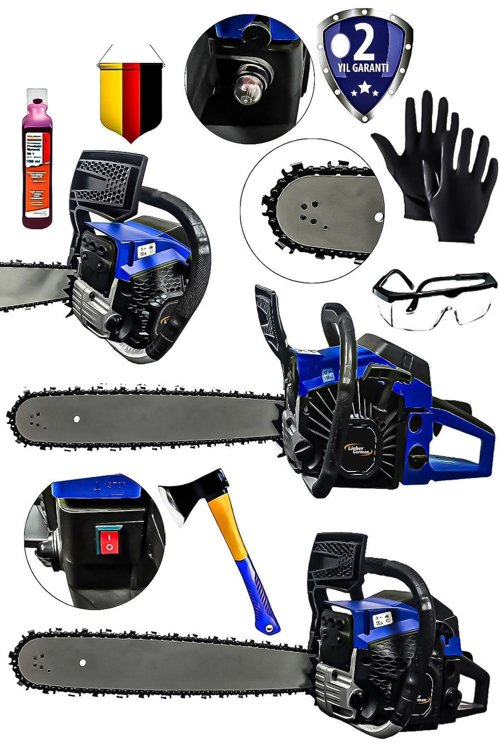 LGM5800 Benzinli 2.4Hp Magnezyum Karter Zincirli Ağaç Odun Kesme Motoru Makinesi