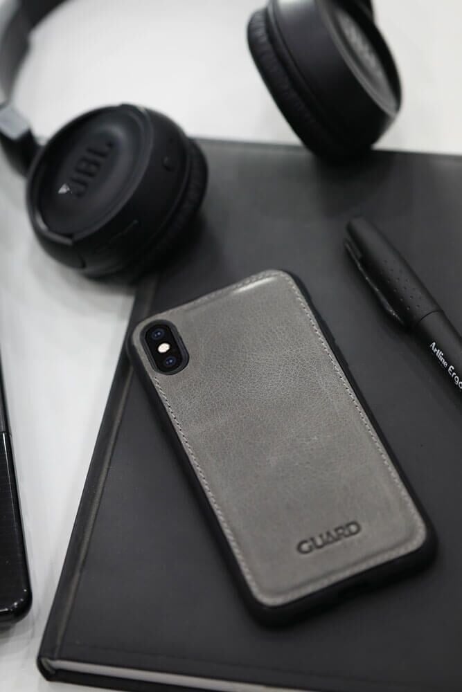 Guard Antik Gri Deri Xs Max Telefon Kılıfı