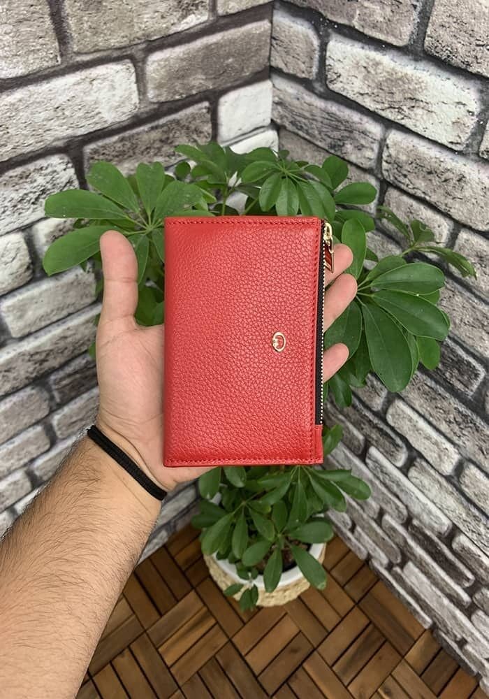 Guard Çıtçıtlı İnce Kırmızı Deri Cüzdanı