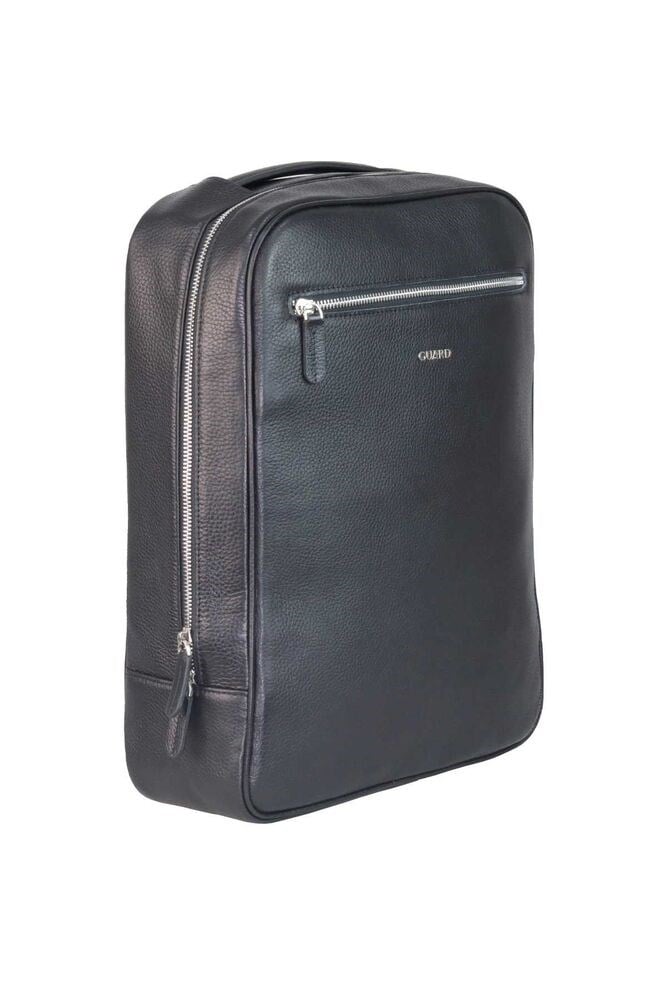 Guard Laptop Girişli Siyah Deri Sırt Çantası