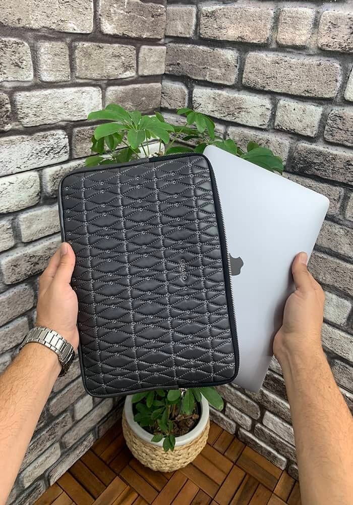 Guard Nakış Desenli Antrasit Clutch Çanta