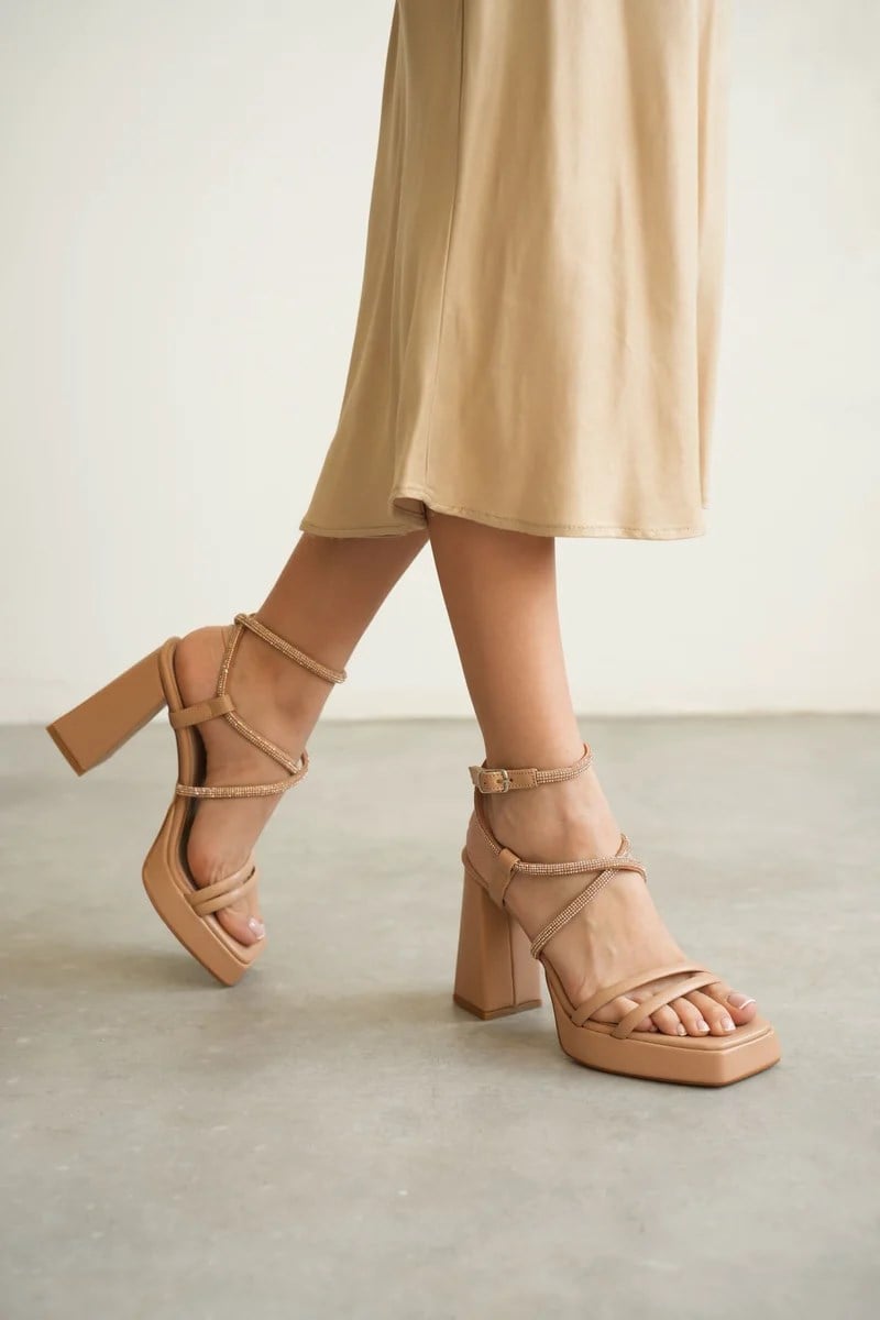 Kadın Nude Topuklu Sandalet TR12MY02D