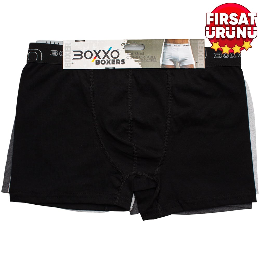BOXXO 3LÜ KARTON LİKRALI ERKEK BOXER