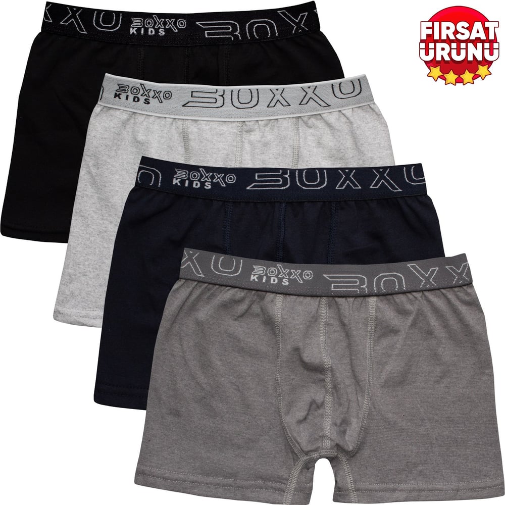 BOXXO DÜZ LİKRALI ERKEK ÇOCUK BOXER