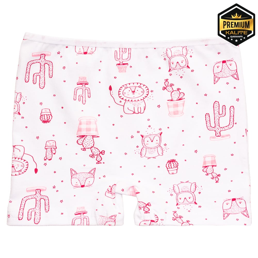 İLBAŞ %100 PAMUK DESENLİ KIZ ÇOCUK BOXER