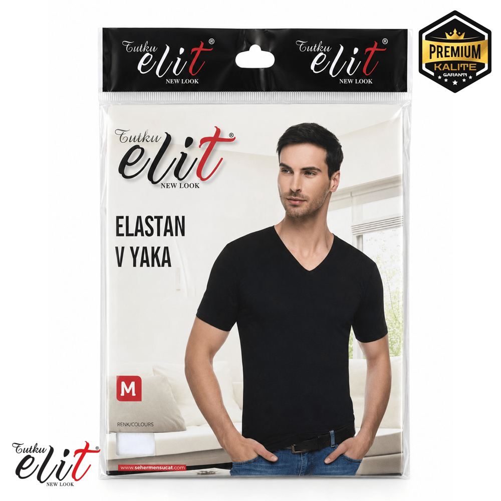 TUTKU ELİT 1303 ERKEK ELASTAN V YAKA