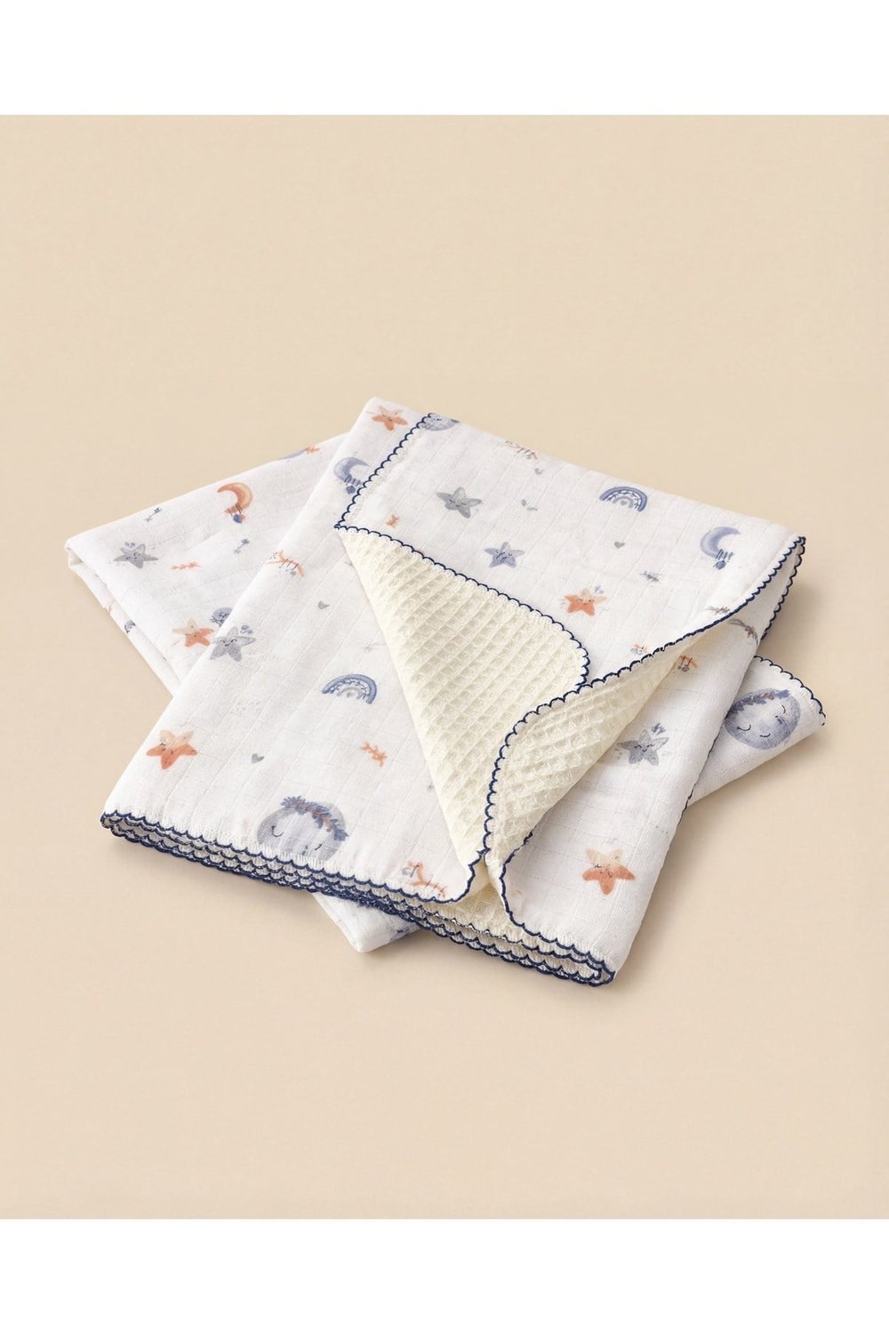 - %100 Pamuk Bebek Battaniyesi | Pikeli | 100x100