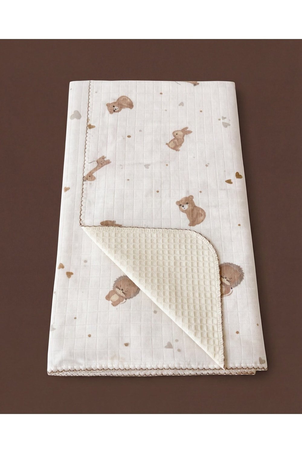- %100 Pamuk Bebek Battaniyesi | Pikeli | 100x100