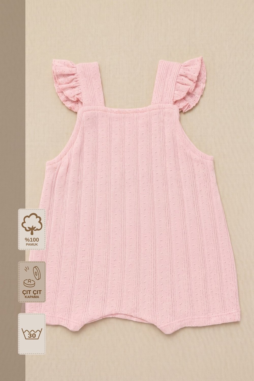 - Fırfır Askılı Yazlık Kız Bebek Tulum