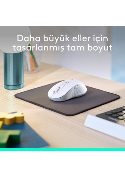 Logitech M650 Signature 910-006255 Beyaz Sessiz Küçük Boy Sağ El Kablosuz Mouse