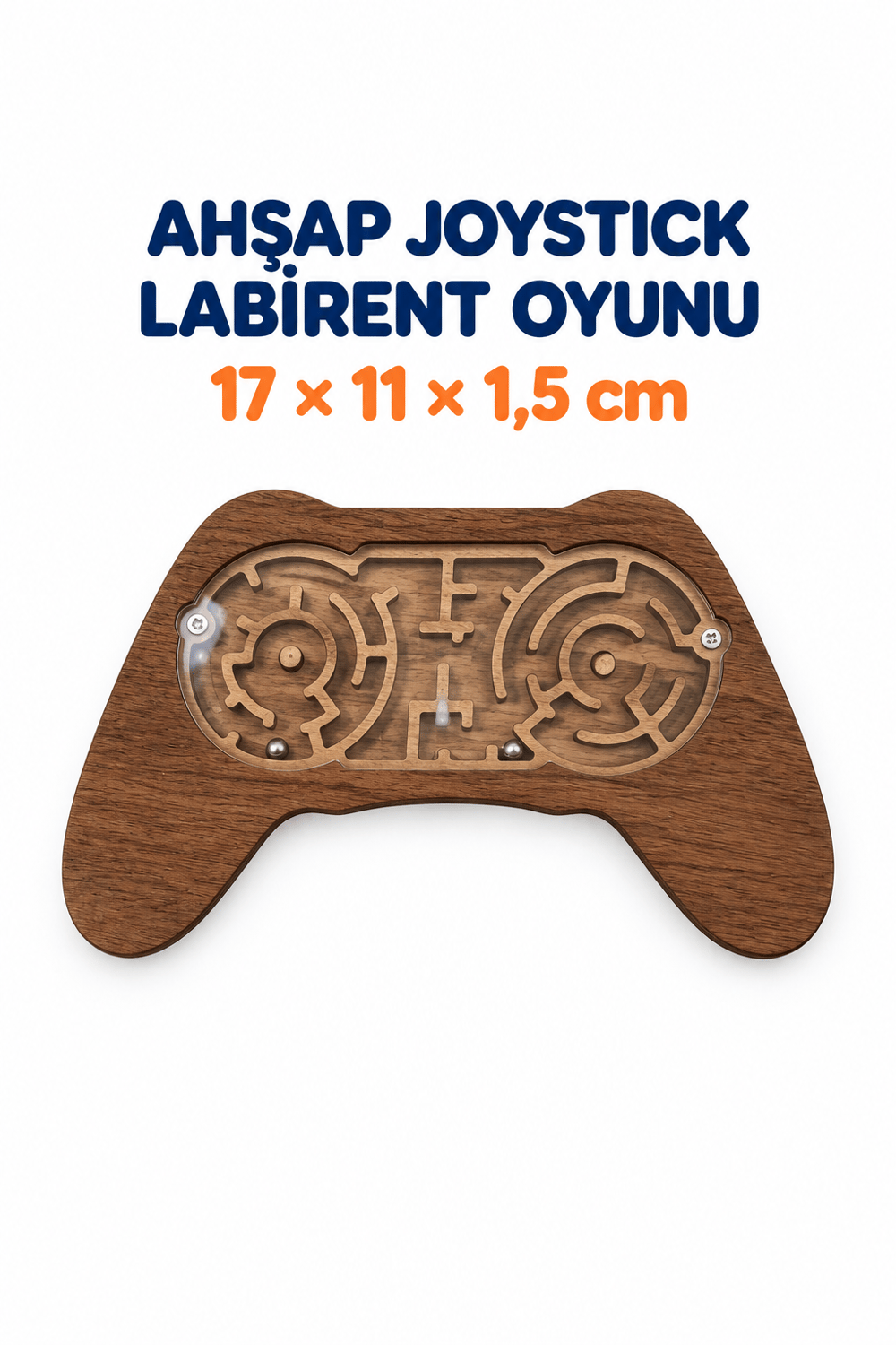 Ahşap Joystick Labirent Oyunu – Çocuklar İçin Eğitici Zeka ve Dikkat Geliştirici Motor Beceri Oyuncağı