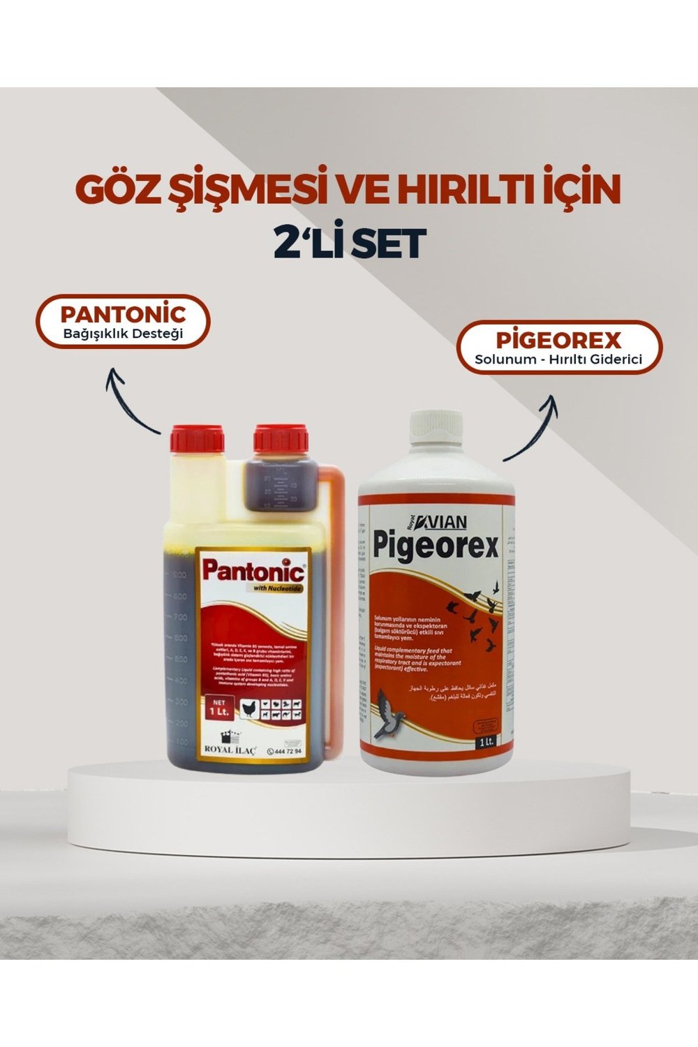 Göz Şişmesi ve Hırıltı Giderici 2'li Set - Pantonic & Pigeorex 1 LT