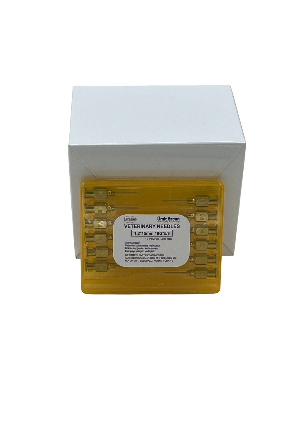 Veteriner Çelik Uç 1.4x10 mm 17Gx3/8 12'li - Kısa ve İnce Paslanmaz Mika Enjektör Ucu (SAYBERK)
