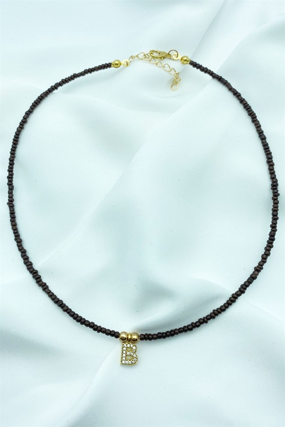 B Letter Bead Necklace
