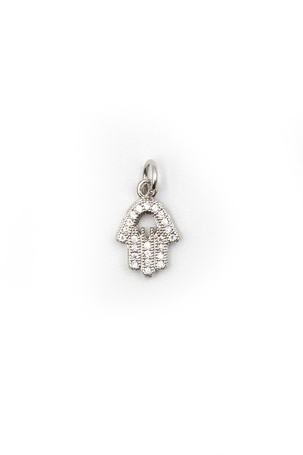 Fatma Ana Eli Xuping Kolye Ucu Gümüş – Zirkon Mıhlama, Alerji Karşıtı, 1.8 cm