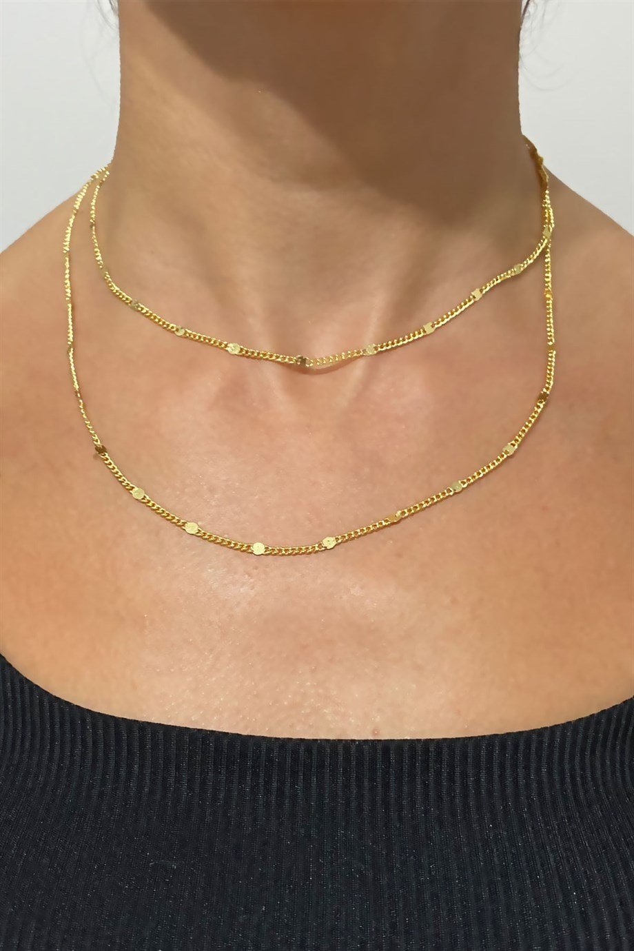 Thin Double Chain Necklace