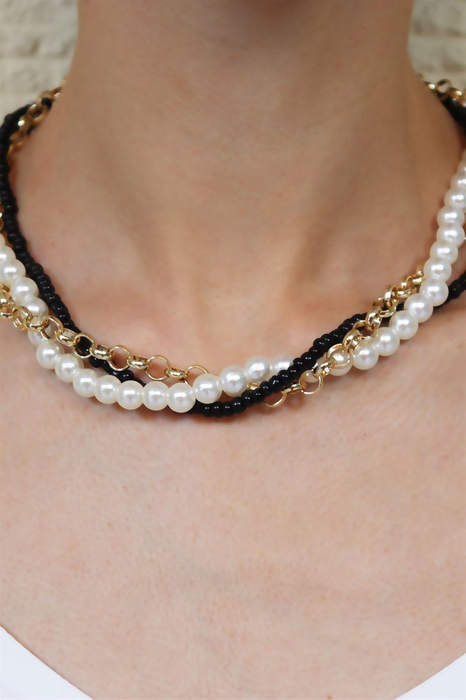 Pearl Design Multi Necklace