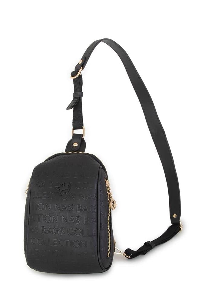 Nas Bag Bel ve Body Bag - Siyah Gofraj