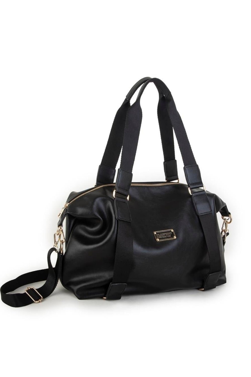 Nas Bag Extra Büyük Boy Omuz Çantası - Siyah Nero (Eni 44 cm, Boyu 32 cm)