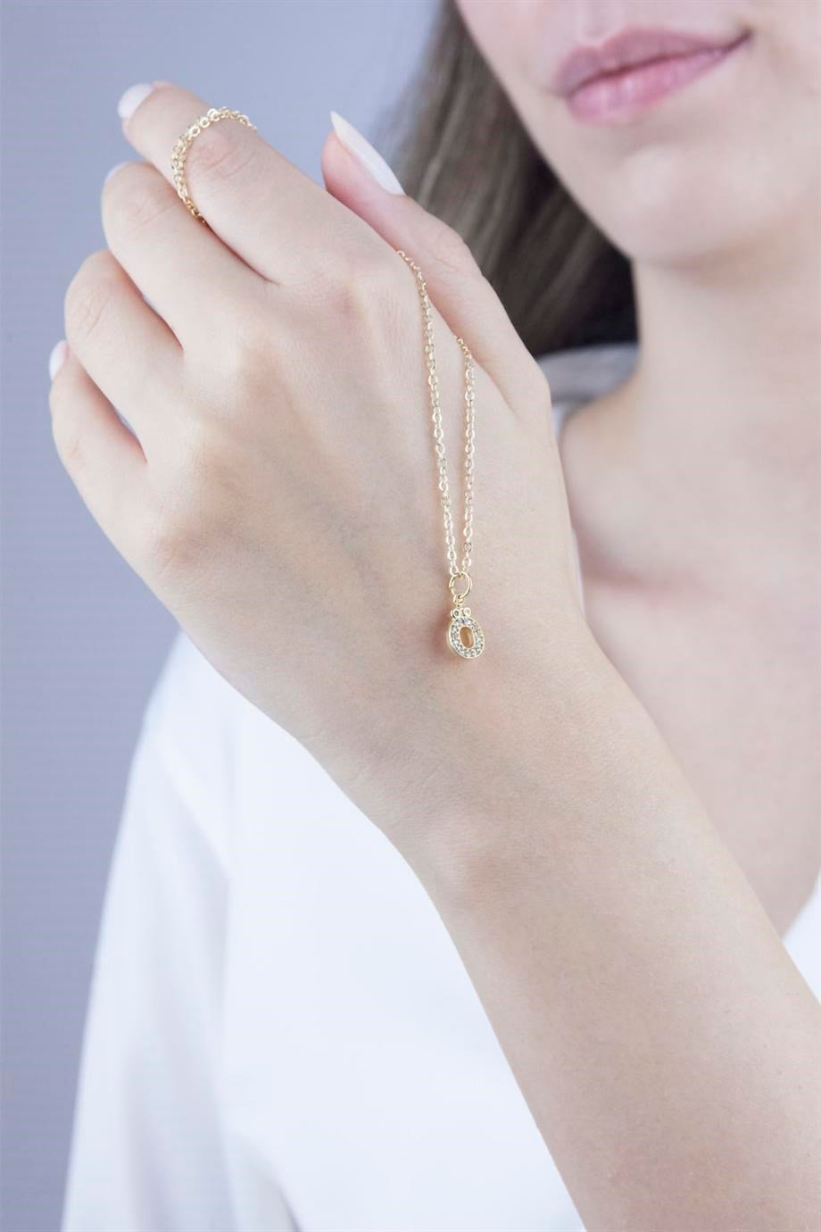 Ö Letter Gold Chain Necklace