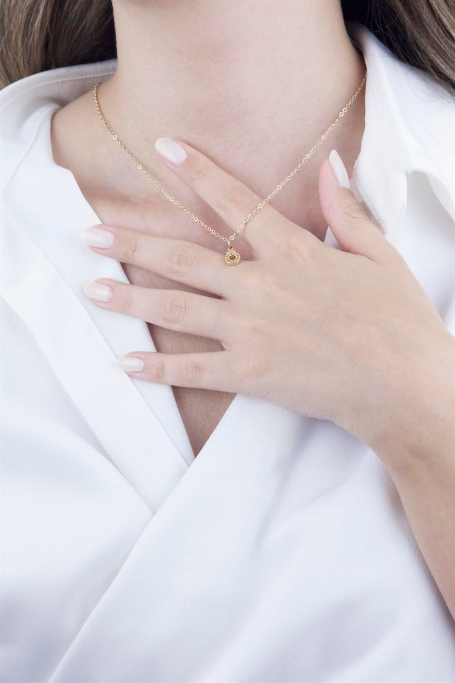 Ö Letter Gold Chain Necklace