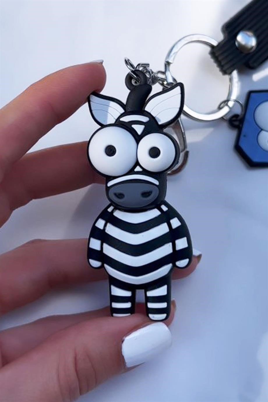 Cute Zebra Keychain