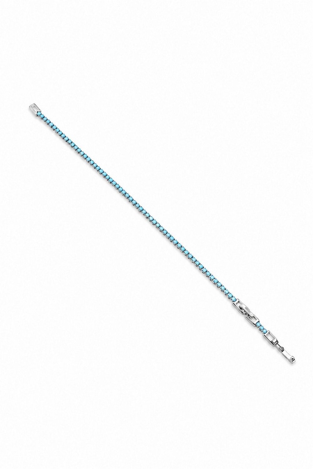 Xuping Elegant Single-Row Cubic Zirconia Tennis Bracelet - Turquoise
