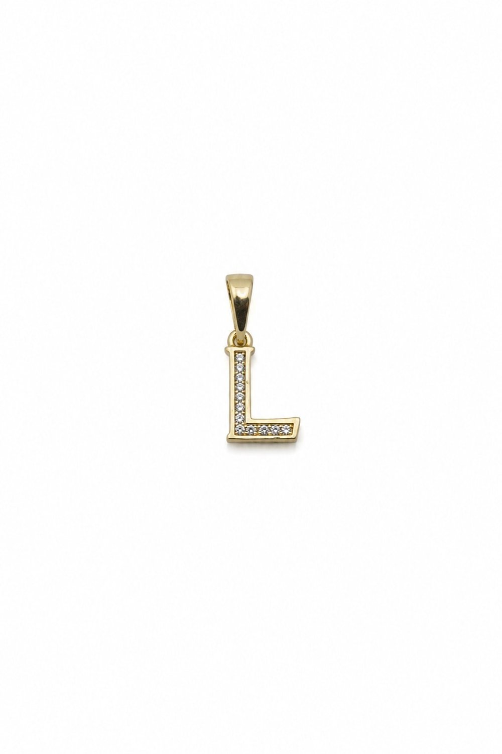 Zirkon Taşlı Gold Renk L Harfi Xuping Kolye Ucu
