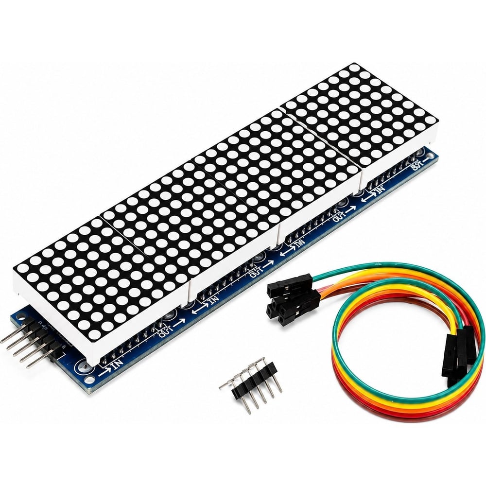 MAX7219 4'lü 8×8 Dot Matrix LED Ekran Modülü | Kırmızı