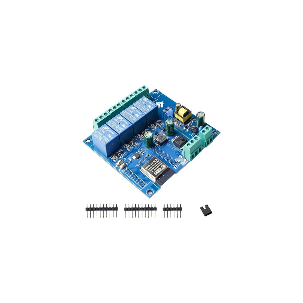 OEM 📝 ESP32 Wifi Bluetooth 4 Kanal Röle Kartı (ESP32-WROOM-32E) – Ac 220V / Dc 5-30V Besleme Destekli