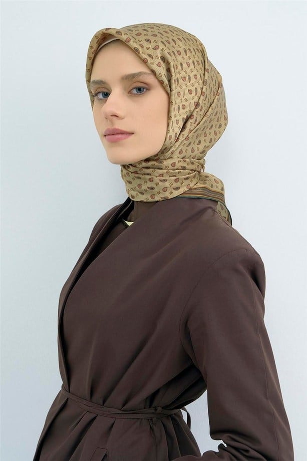Armine İpek Eşarp 2026 Yaz 9548-81 Camel