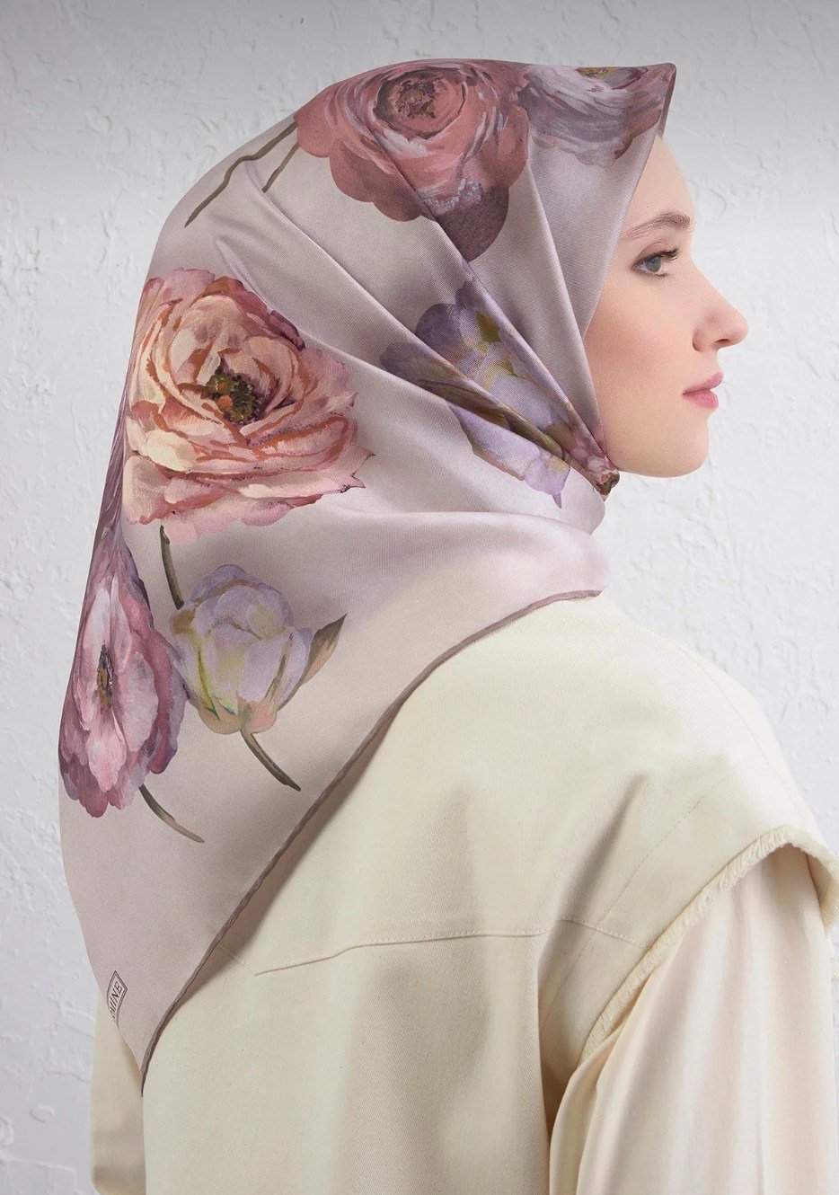 Armine Nostalji İpek Eşarp 9419-06 Vizon