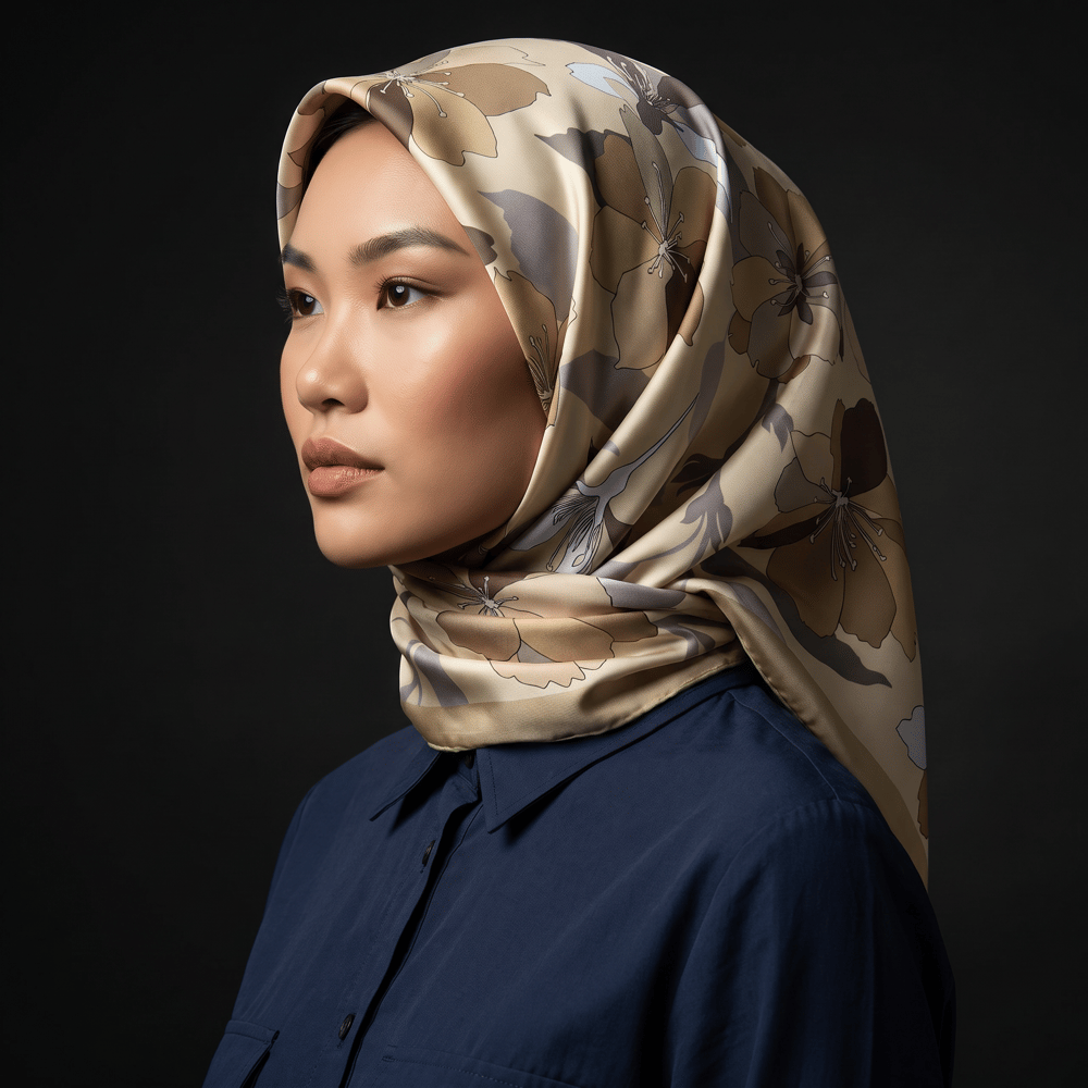 Belli Twill İpek Eşarp 26 Yaz 4126-34 Sarı